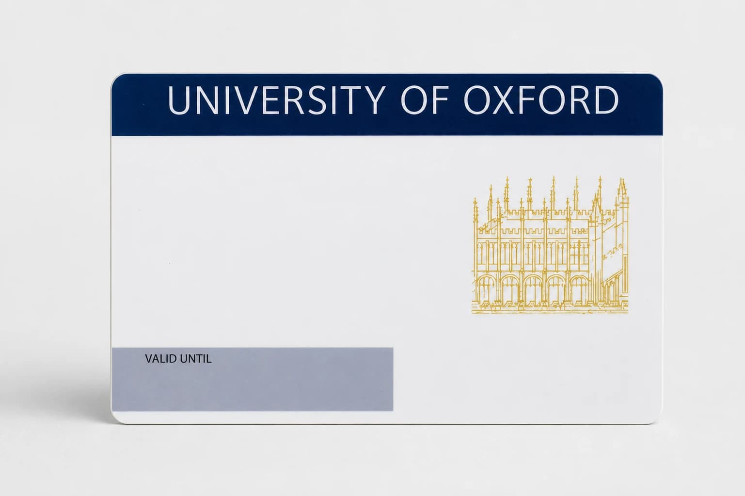 University of Oxford Student ID Cards produced by CampusRFID