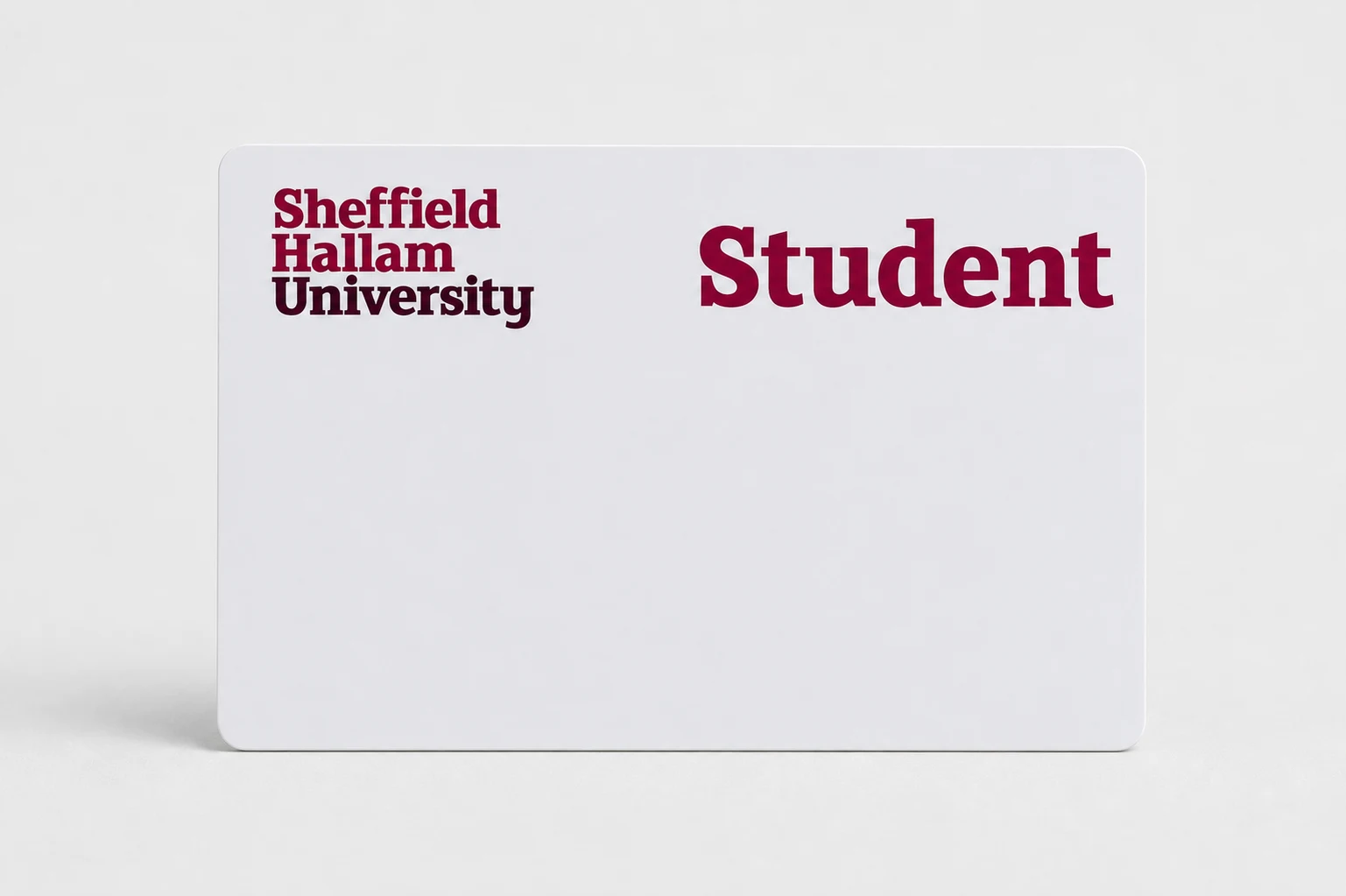 Sheffield Hallam University Student ID Cards produced by CampusRFID