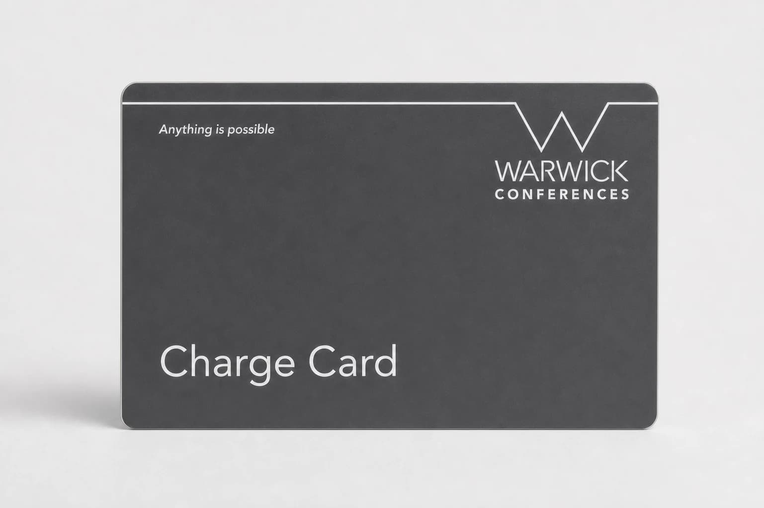 Warwick Conferences Charge Cards produced by CampusRFID