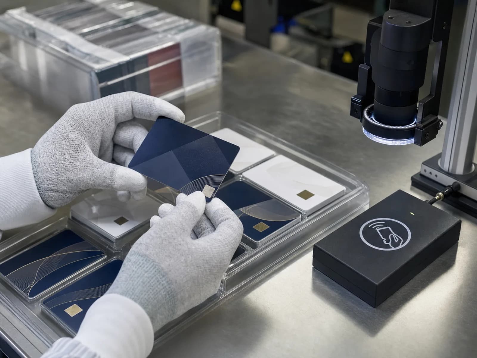 RFID campus card quality-control inspection