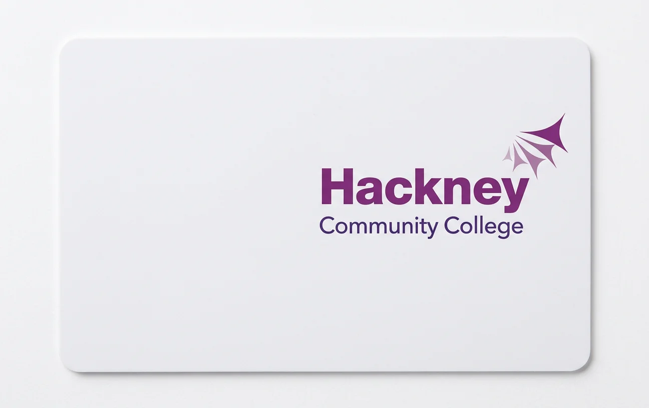 Hackney Community College RFID card produced by CampusRFID