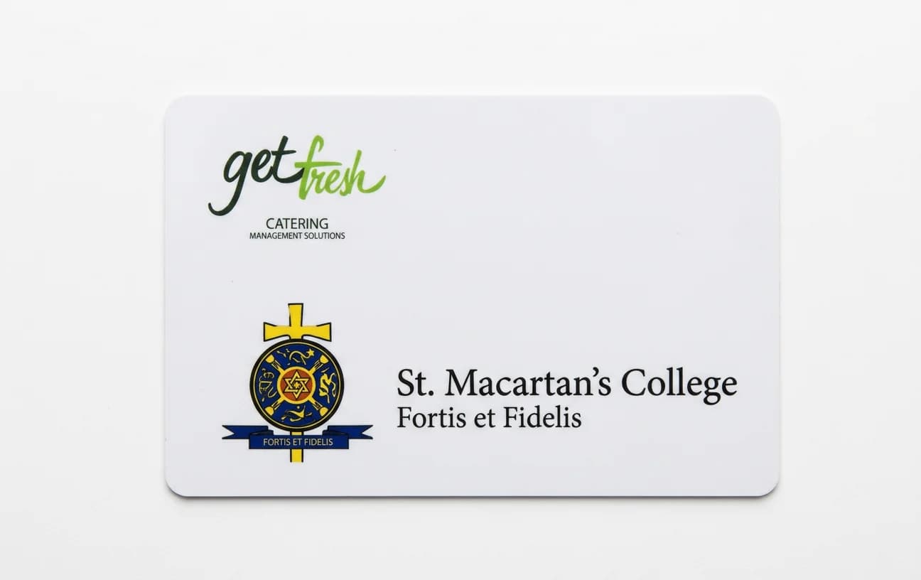 St. Macartan's College RFID card produced by CampusRFID