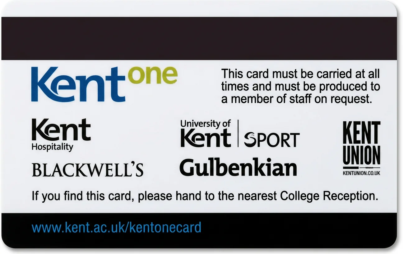 University of Kent RFID card produced by CampusRFID