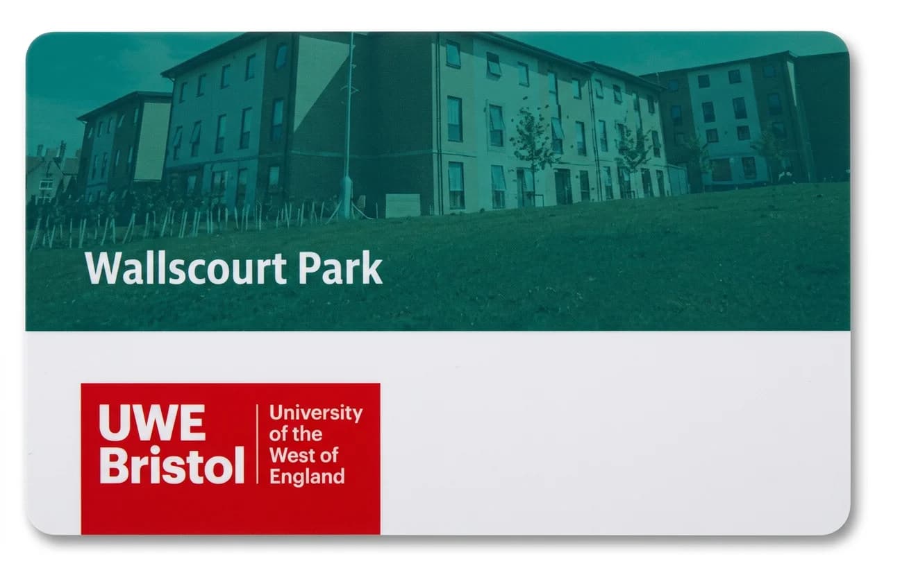UWE Bristol RFID card produced by CampusRFID